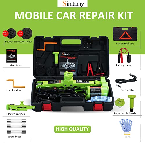FEANISIFEI Electric Scissor Car Jack With Impact Wrench 3 Ton 12v Automatic Lift Jack Car Jack